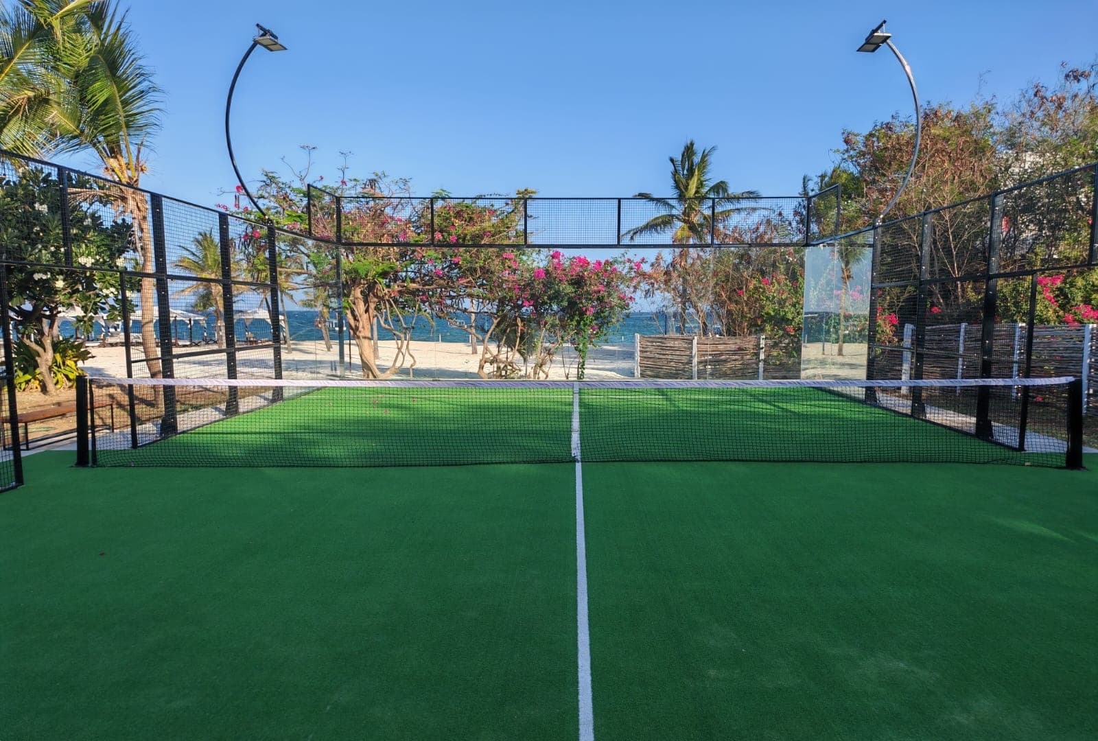 Billionaire Resort padel court on the beach