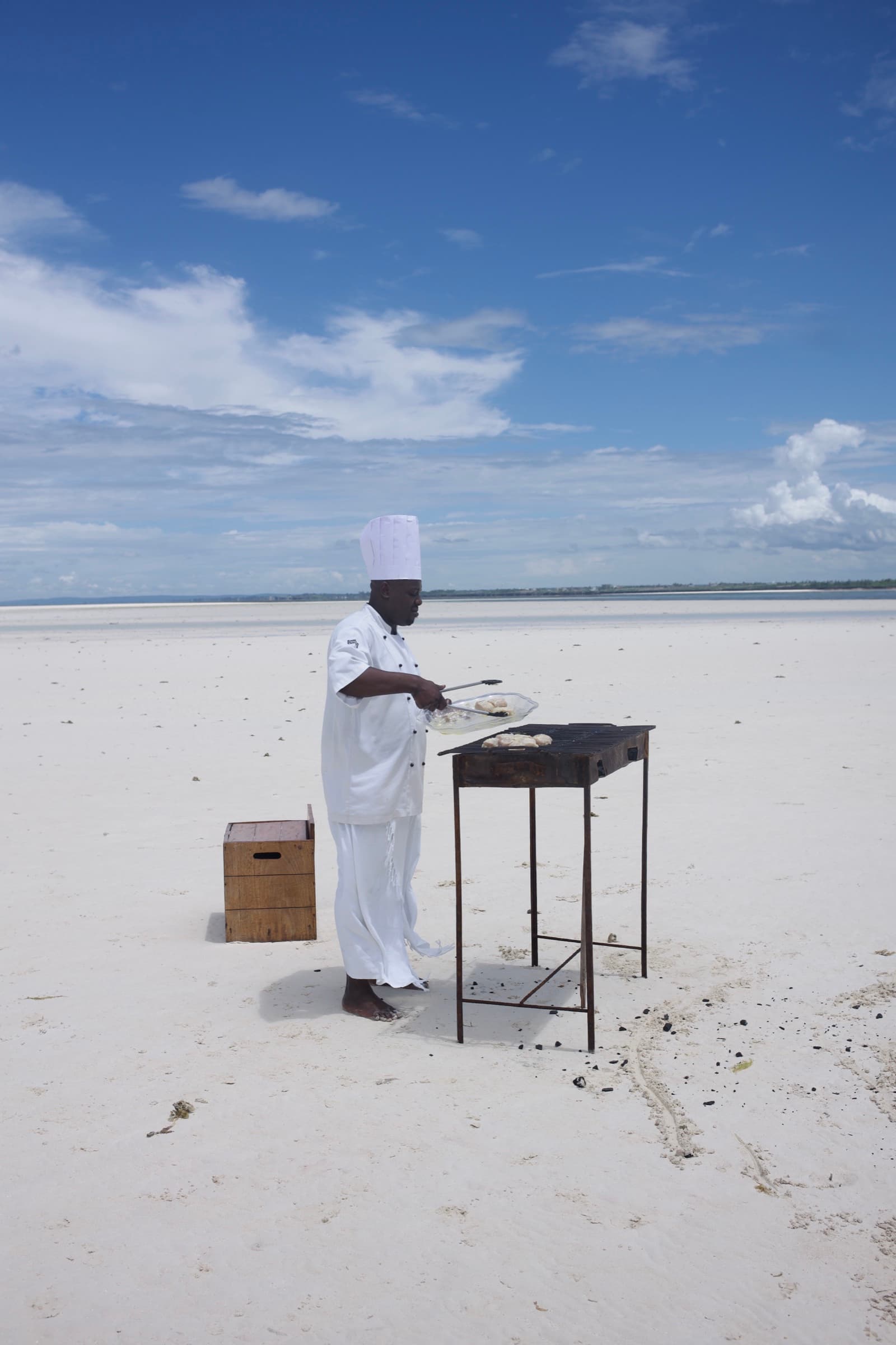 Beachside grill service at Billionaire Resort