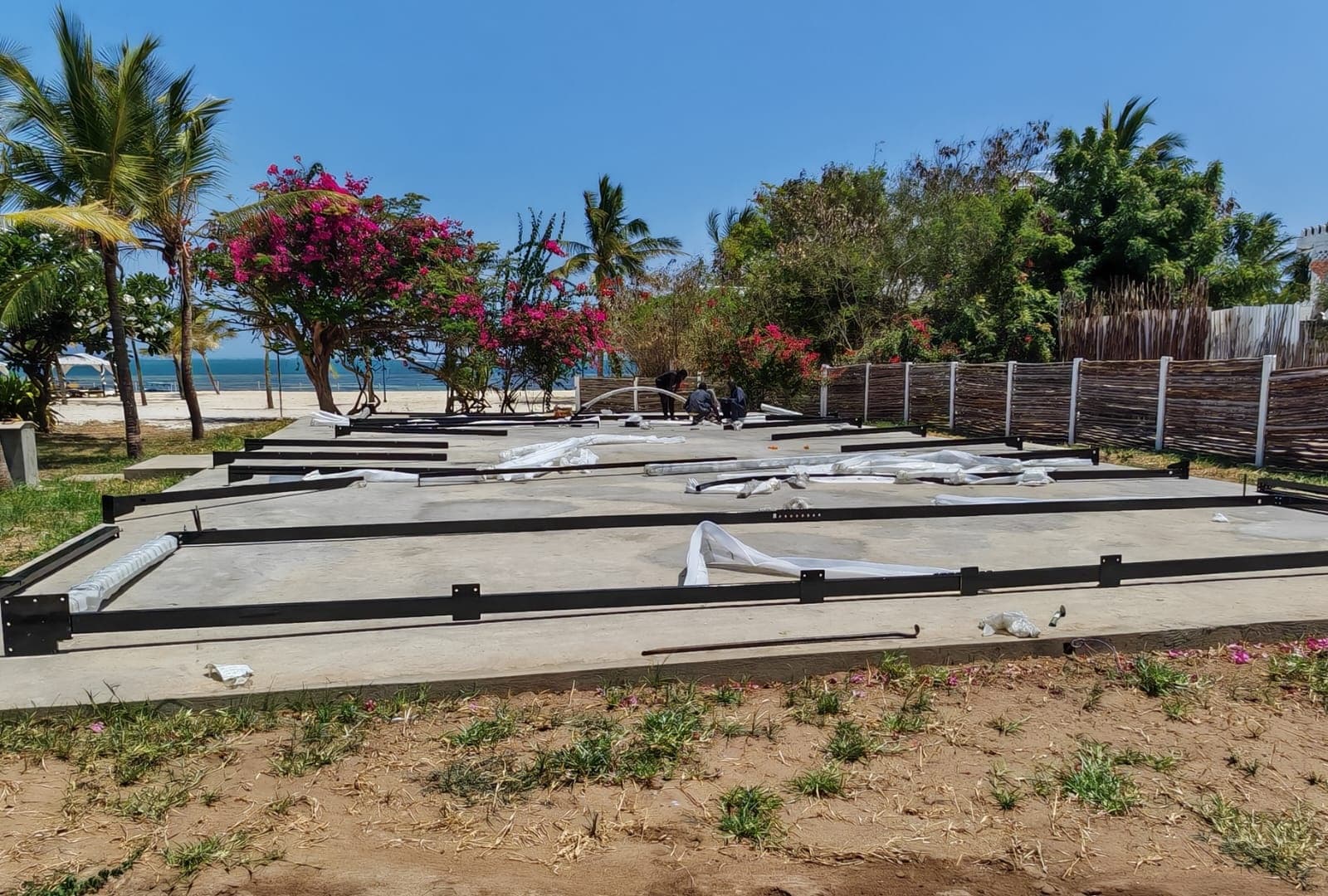 Foundation poured, frame laid out and ready to rise.